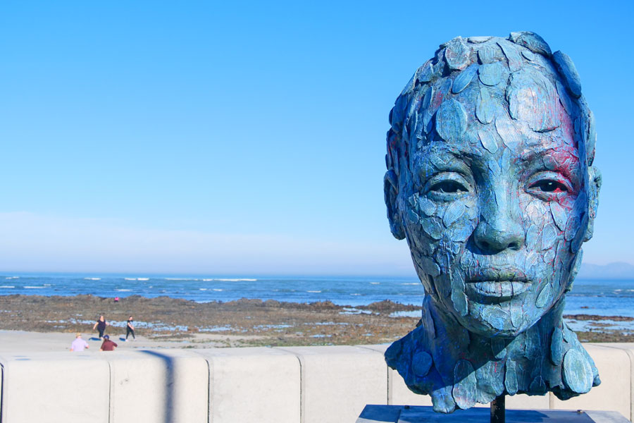 Sculpture titled Assemble by artist Lionel Smit, whose work has been featured at the Museum of Contemporary Art (MOCA) in North Miami, representing the type of contemporary sculpture associated with the museum’s exhibitions.