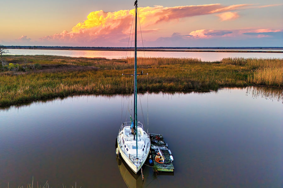 Sailboat on the Apalachicola river