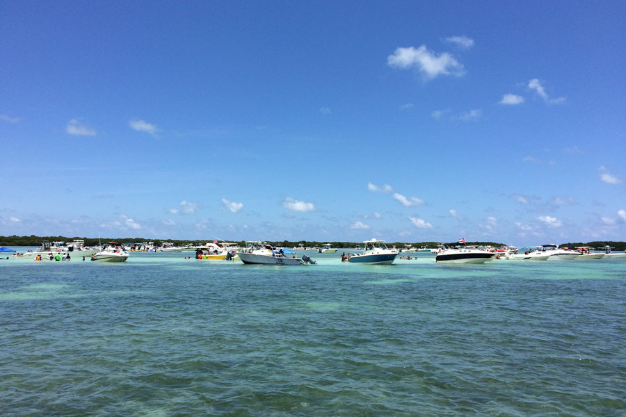 Sandbar party at Elliott key miami