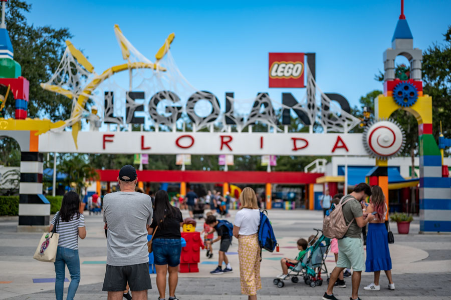 Visitors entering LEGOLAND Florida Resort in Winter Haven, a family-focused theme park built around LEGO-themed rides, attractions, and interactive experiences. File photo: licensed.