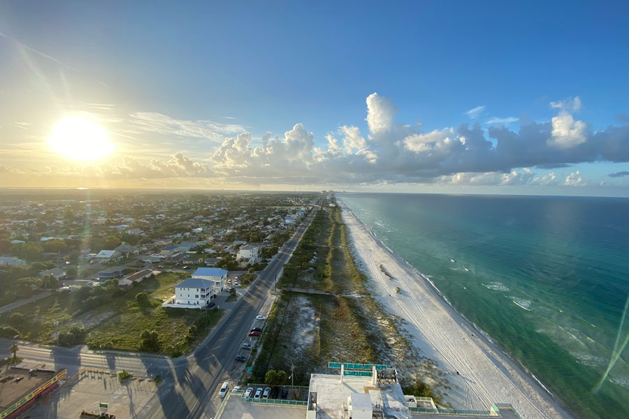 The Treasure Coast is known for its long stretches of uncrowded Atlantic shoreline, where beaches, coastal neighborhoods, and scenic ocean views create a relaxing destination for swimming, fishing, surfing, shell collecting, and seaside vacations. The region's quieter beaches are a defining feature of Florida's Atlantic coast.