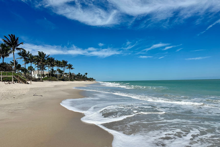 Vero Beach is known for its wide Atlantic beaches, gentle surf, and relaxed coastal atmosphere, making it one of the Treasure Coast's premier destinations for swimming, beachcombing, fishing, surfing, and peaceful oceanfront vacations. Its uncrowded shoreline and natural beauty continue to attract visitors seeking a quieter Florida beach experience.