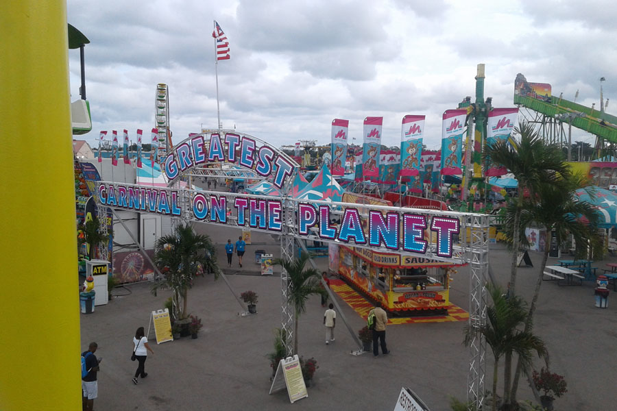 The midway comes alive during the annual South Florida Fair, featuring colorful carnival rides, games, food vendors, and family-friendly attractions. Held each January at the South Florida Fairgrounds in West Palm Beach, the event draws visitors from across Florida for one of the state's largest and most celebrated fairs.