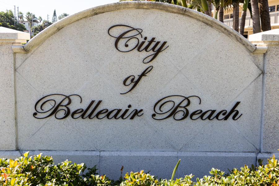 The entrance sign welcomes visitors to Belleair Beach, a quiet Gulf Coast community known for its uncrowded shoreline, upscale residential neighborhoods, and relaxed coastal atmosphere. Located on a barrier island in Pinellas County, Belleair Beach offers convenient access to Clearwater Beach, Sand Key, boating, fishing, and some of Florida's most beautiful Gulf sunsets.

